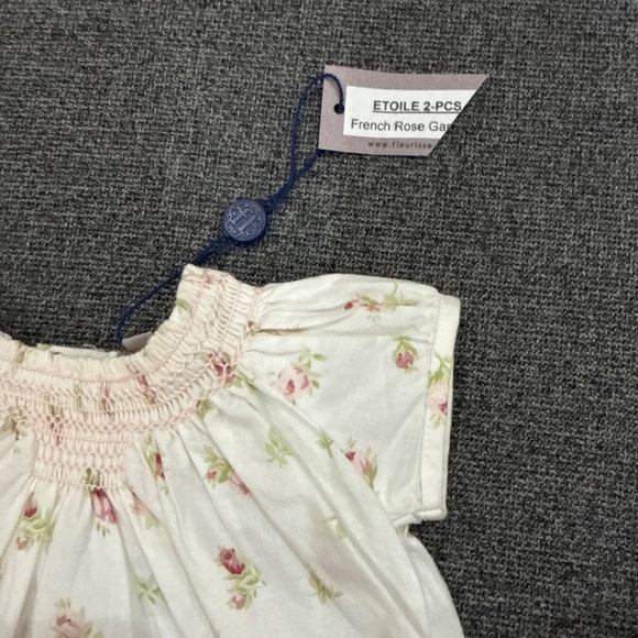 Fleurisse rose dress w/ diaper cover - Picture 3 of 3